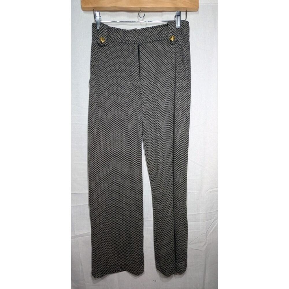 Truth By Republic Women's Patterned Wide Leg Dress Pants Sz 6 Stretch Comfort‎